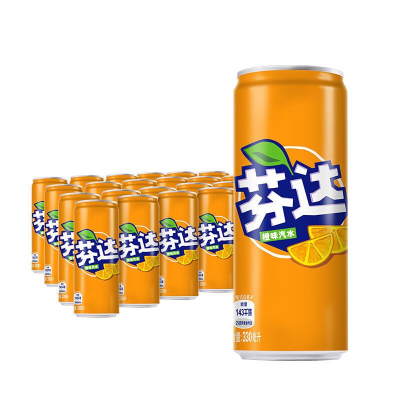 可口可乐原味330ml*24摩登罐可乐/芬达/雪碧碳酸饮料整箱包邮 图片 7