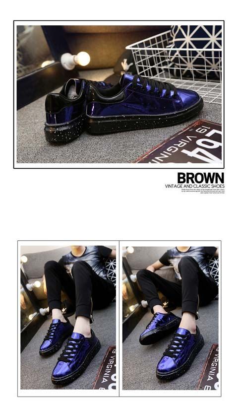 Ležérní platformové boty z lesklé lakované kůže_voghion.com