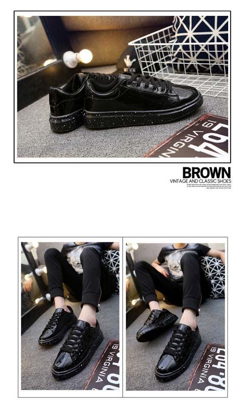 Ležérní platformové boty z lesklé lakované kůže_voghion.com