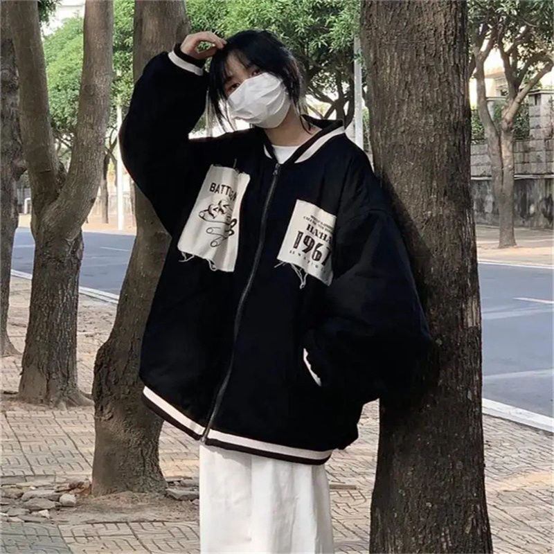 街頭復古棒球服春秋款外套女潮2022最新款百搭休閒外穿衛衣國潮牌