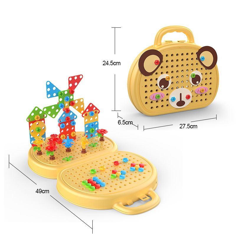 儿童拧螺丝钉组装拆卸拼装工具箱电钻宝宝动手益智力玩具男孩3岁6
