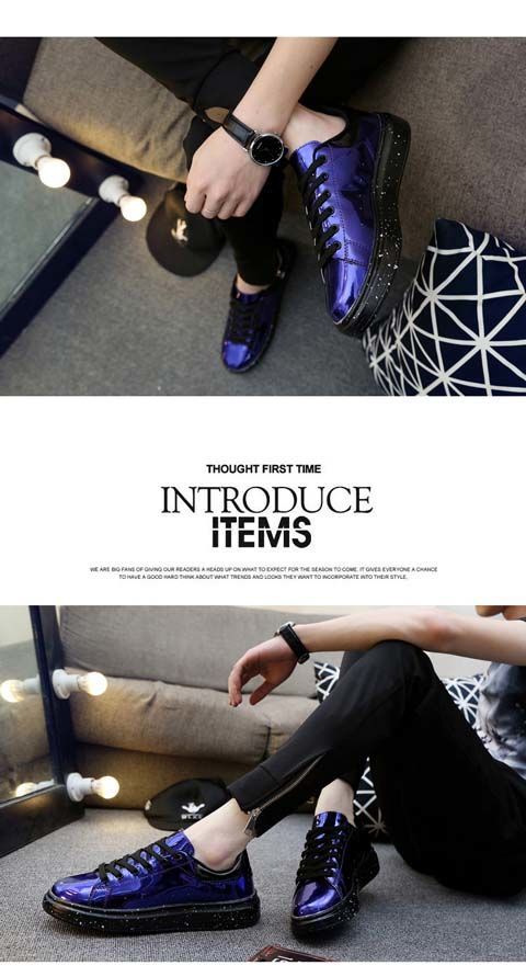 Ležérní platformové boty z lesklé lakované kůže_voghion.com