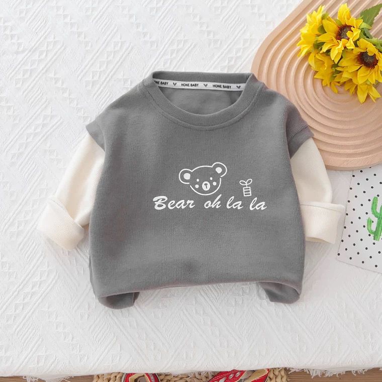 Suit boy's clothing 2022 new baby cute children's spring and autumn long-sleeved sweater two-piece set baby foreign style