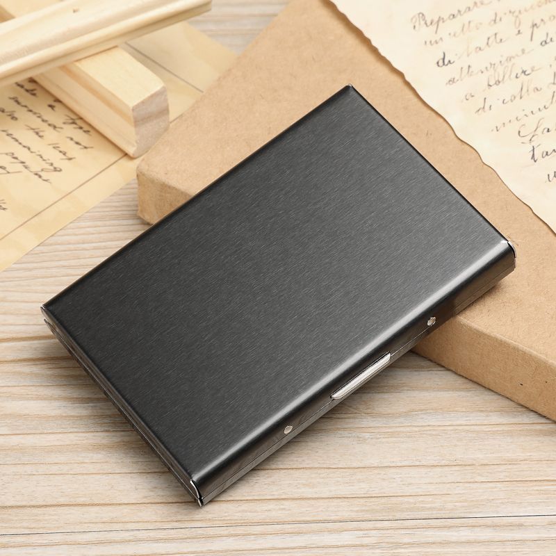 Metal card holder men's stainless steel card holder women's anti-degaussing anti-brush compact trendy card box card holder for driver's license