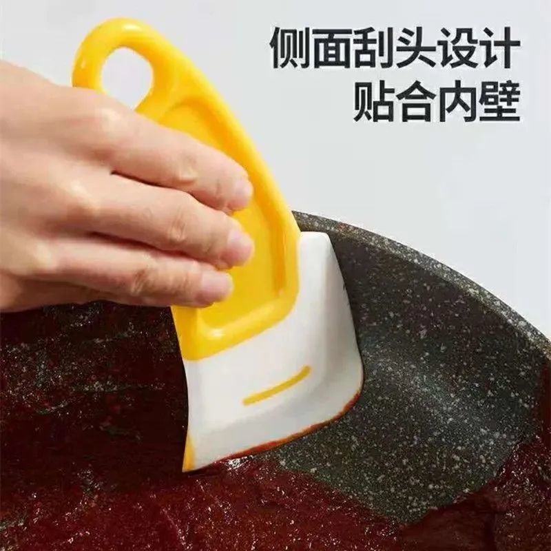 日本厨房油污清理刮刀硅胶除油刮板奶油烘焙涂抹刀去锅底污渍刮片