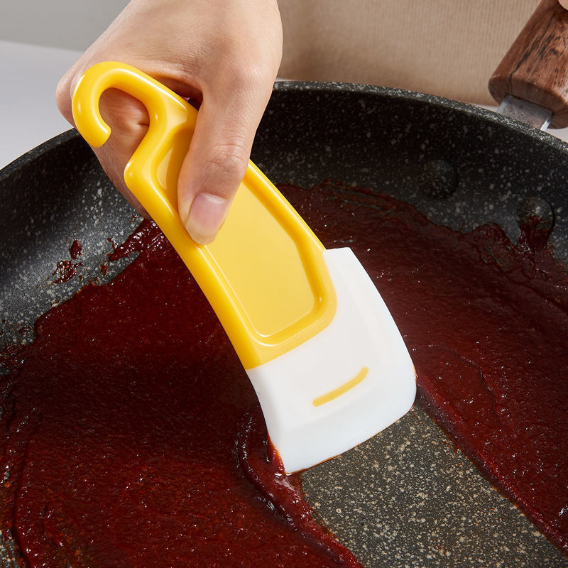 日本厨房油污清理刮刀硅胶除油刮板奶油烘焙涂抹刀去锅底污渍刮片