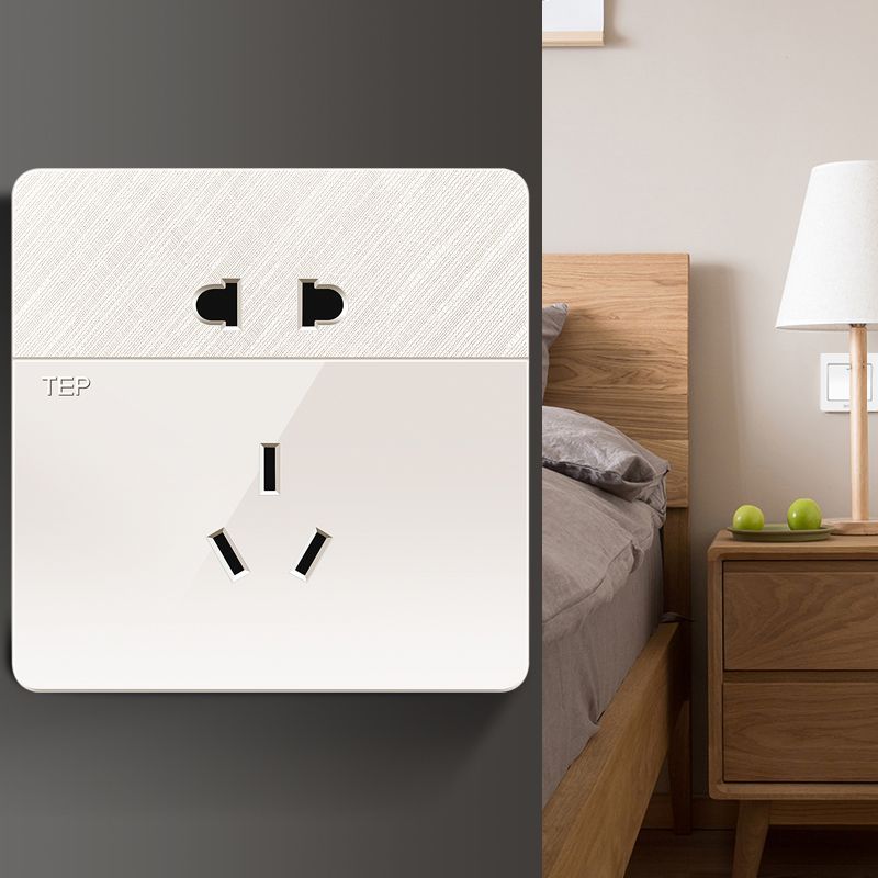 International electrician European-style switch socket panel household 86 type concealed wall one-piece frame with one open single control five holes