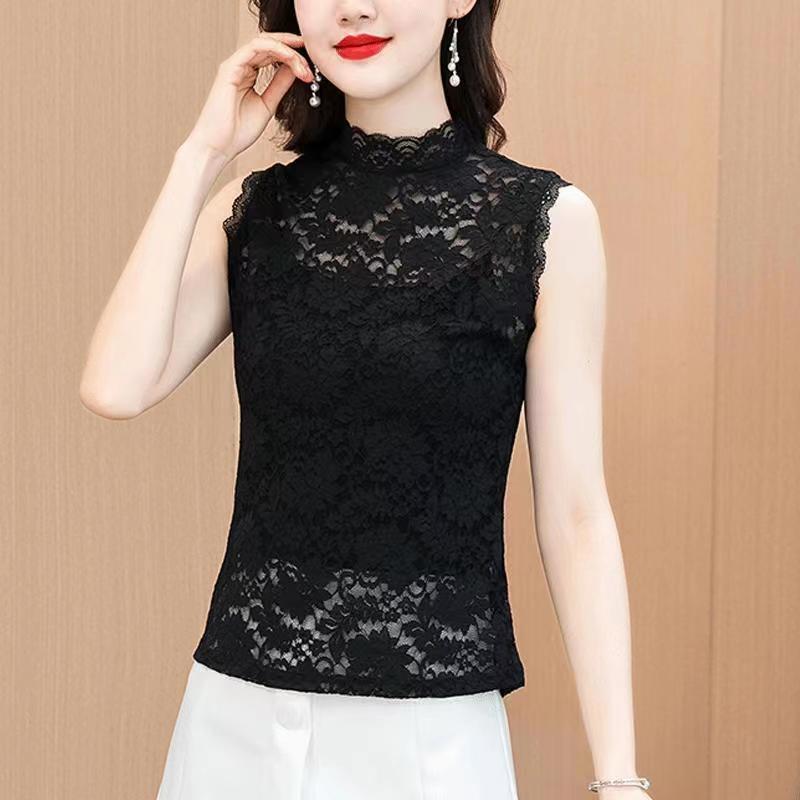 New style fake collar lace high-end vest women's lace bottoming false collar new high-end bottoming shirt foreign style sleeveless