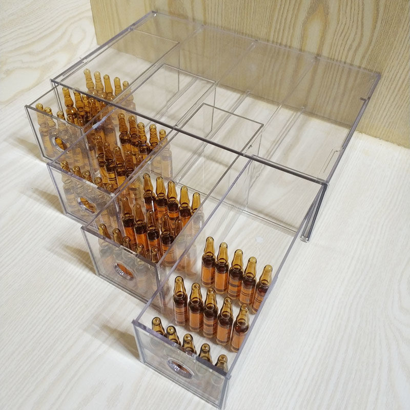 安瓶精华液收纳盒大容量抽屉式置物架桌面亚克力储物柜浴室多功能
