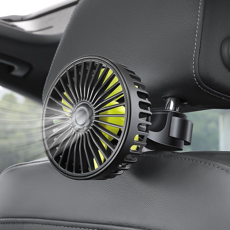 车载风扇汽车用强力制冷12V 24V通用车内空调降温USB后排小电风扇