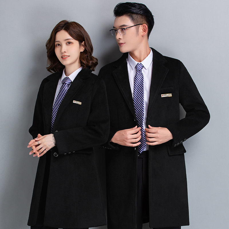 Bank professional work clothes 4S shop male lobby manager sales woolen coat hotel front desk sales department autumn and winter women