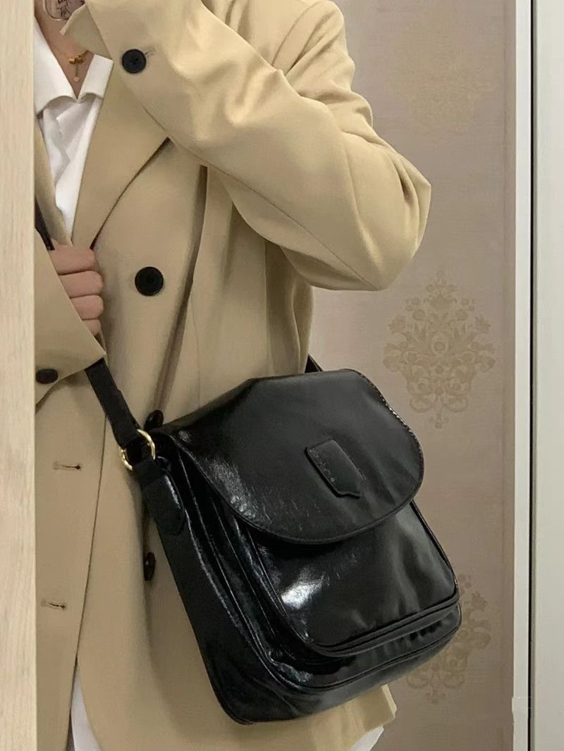 復古大容量包包女2022新款潮時尚韓國公文包小眾質感單肩斜挎包