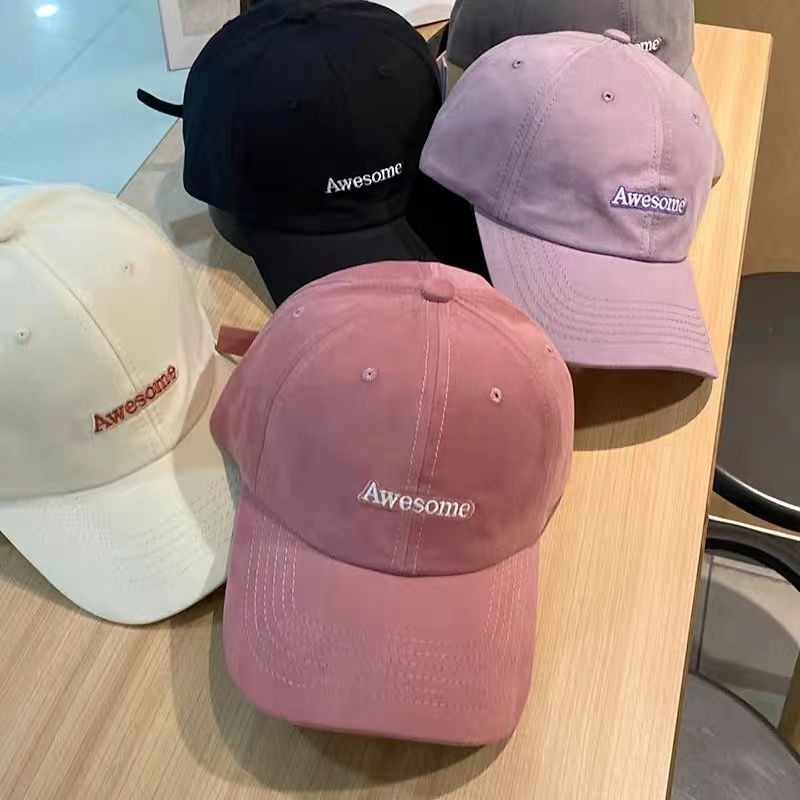 New hat women's spring and summer sunshade baseball cap couple casual street Korean version all-match show face small cap
