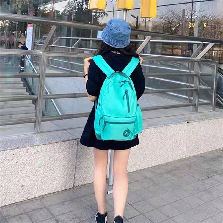 简约书包女士韩版高中学生大学生背包初中生日系百搭潮牌双肩包男