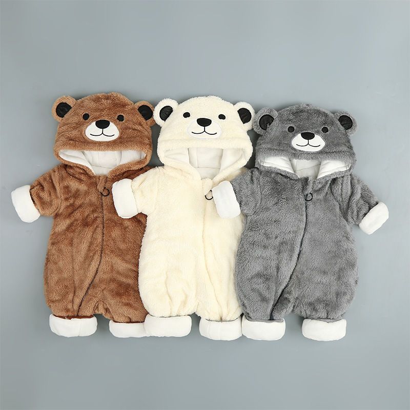 Baby clothes in autumn and winter thickened warm onesies newborn baby autumn and winter quilted baby cute and super cute outing clothes