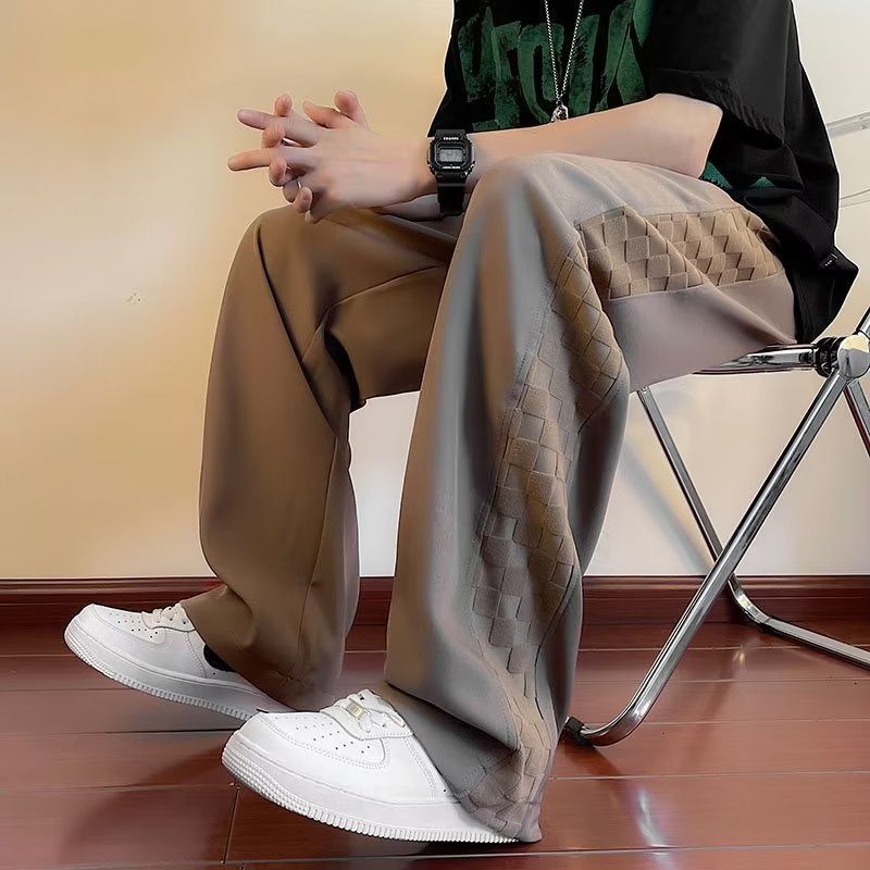 Pants Men's Spring and Autumn Straight Leg Loose Tide Brand American Style Ins High Street Drape Pants Wide Leg Casual Trousers