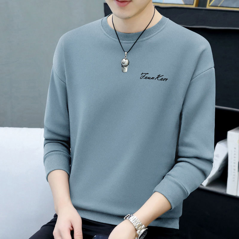 2023 new men's sweatshirts for autumn and winter, loose, trendy, versatile pullover, hooded, round neck, long-sleeved T-shirts
