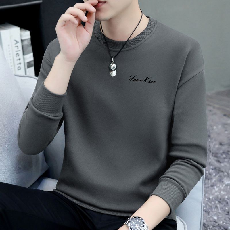 2023 new men's sweatshirts for autumn and winter, loose, trendy, versatile pullover, hooded, round neck, long-sleeved T-shirts