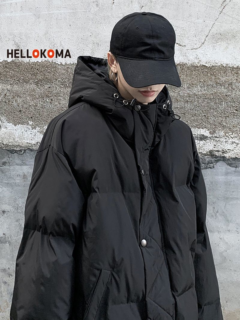 美式hiphop衝鋒衣棉服男冬季外套女痞帥潮流加厚棉襖高街嘻哈棉衣