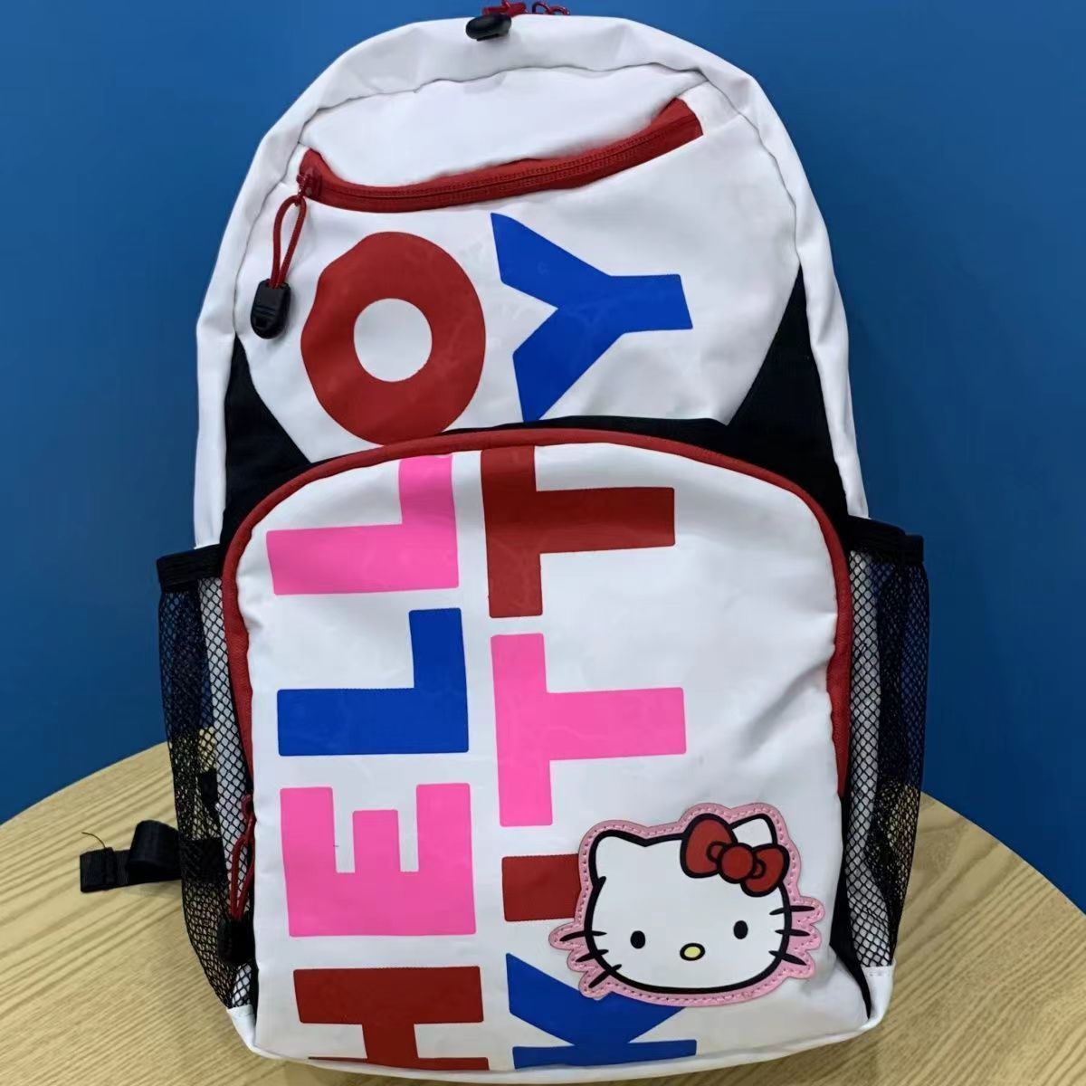 Hellokitty雙肩包女2022新款可愛小眾背包女初中高中學生印花書包