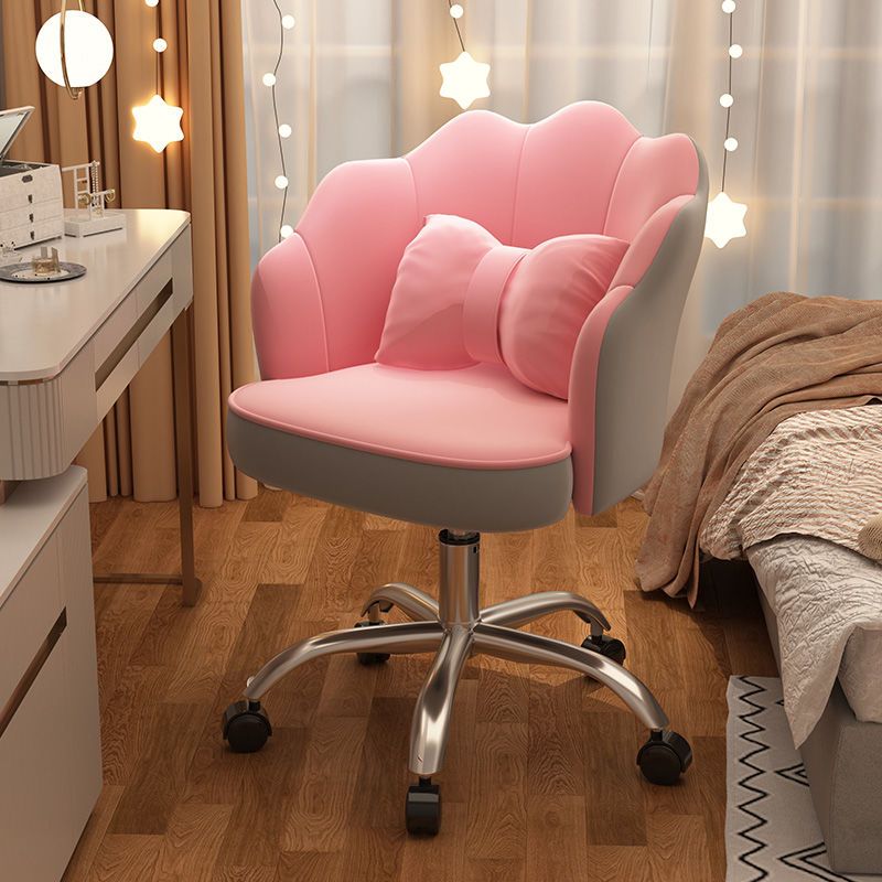 化妆椅子轻奢女生卧室简约现代梳妆台凳子靠背网红美甲花瓣椅