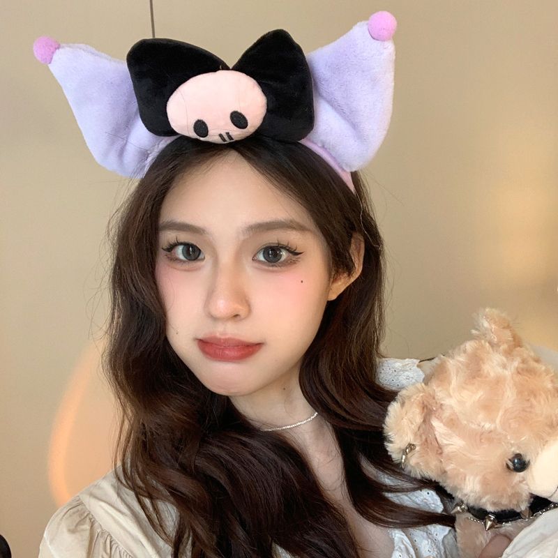 Halloween headband Kuromi hairpin plush skull hair accessory face wash headband headband internet celebrity headband female headband