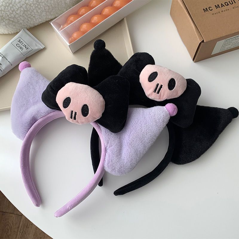 Halloween headband Kuromi hairpin plush skull hair accessory face wash headband headband internet celebrity headband female headband