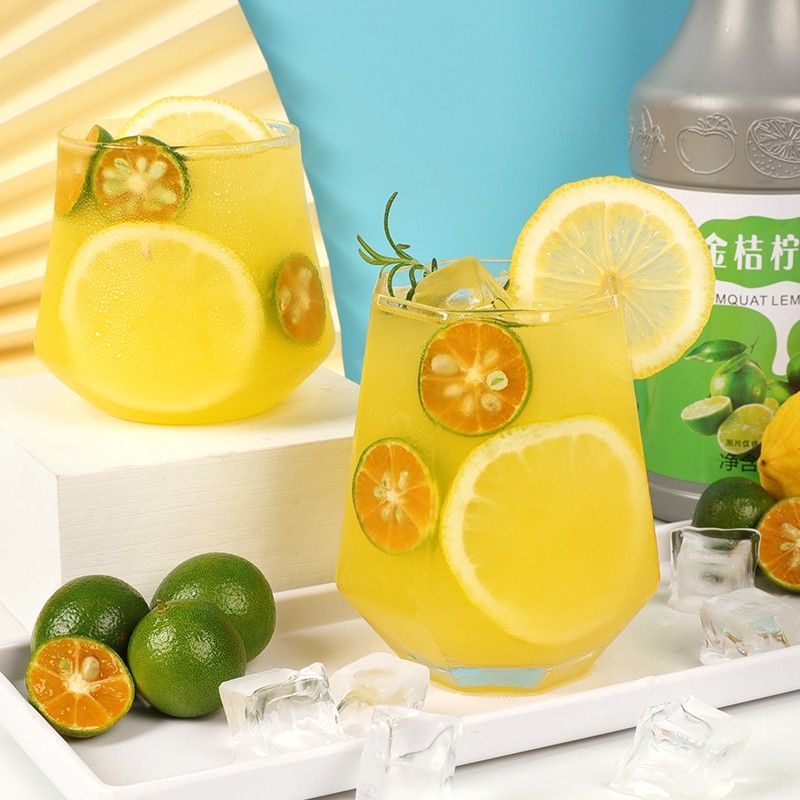 金桔柠檬汁饮料浓浆富含原果汁5倍浓缩果汁水果茶奶茶店原料1.2kg