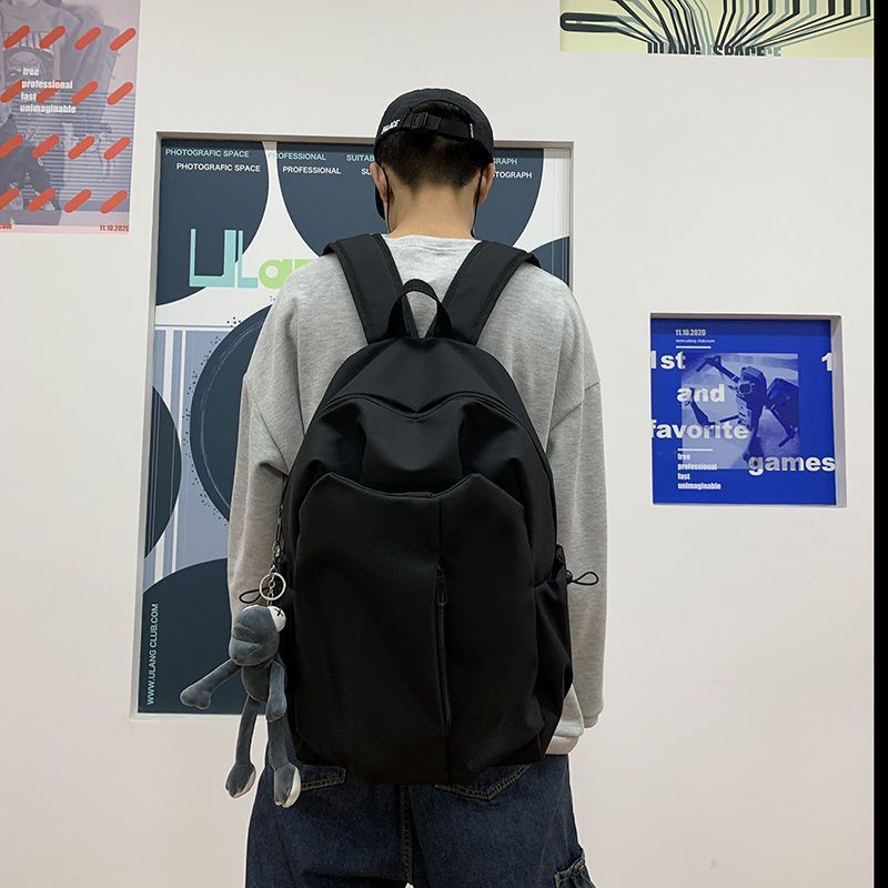 书包男ins潮简约百搭初中高中生大容量双肩包大学生电脑旅行背包
