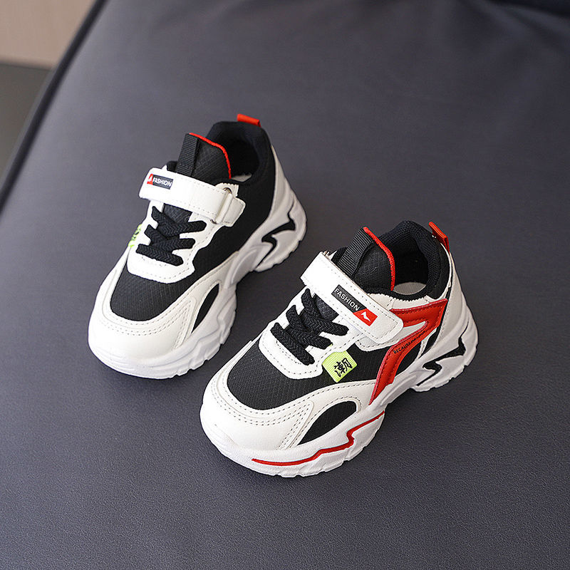 Boys' daddy shoes 2022 spring and autumn new children's sports shoes soft bottom girls' casual shoes middle and big children's shoes plus velvet