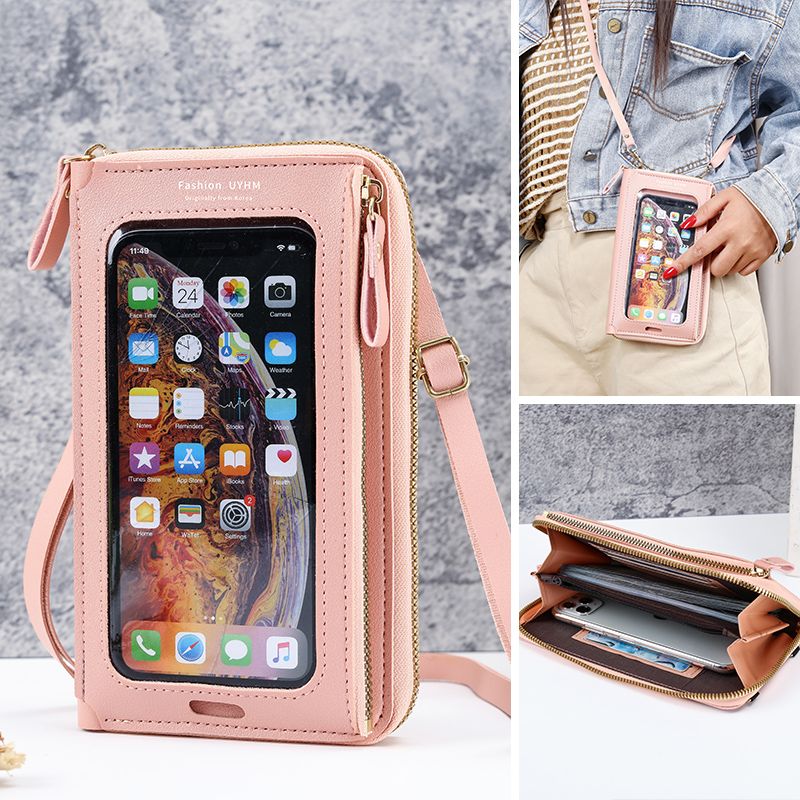 新款触屏手机包女款学生单肩小挎包零钱包便携迷你百搭手拿包