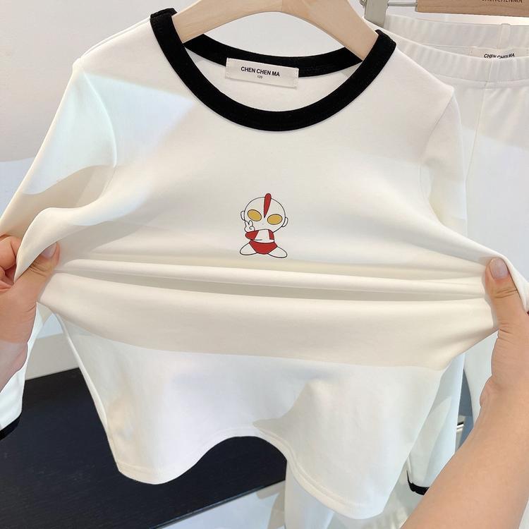 Children's spring and autumn baby cotton suit baby long johns boys and girls cotton pajamas