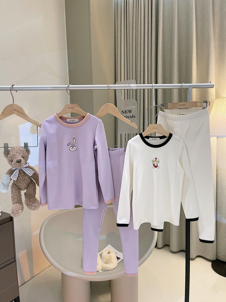 Children's spring and autumn baby cotton suit baby long johns boys and girls cotton pajamas