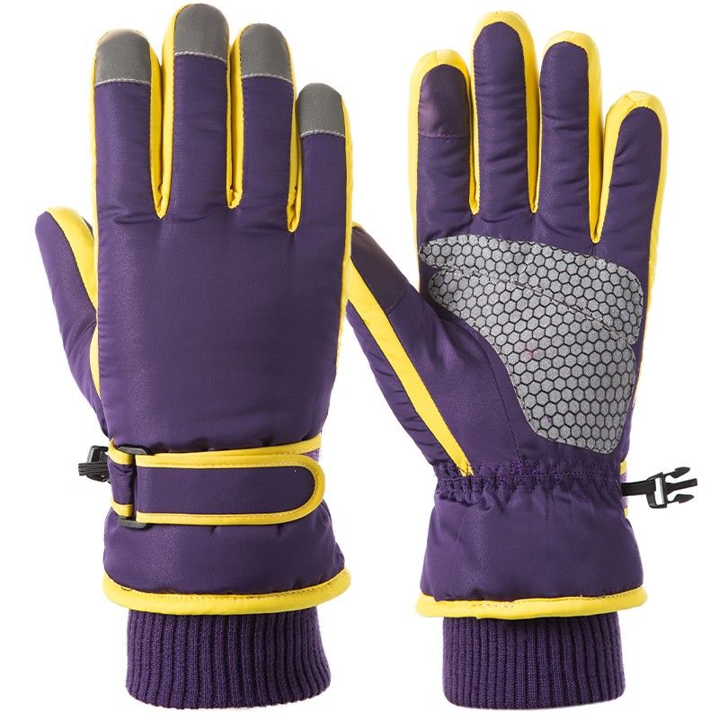 Women's Winter Ski Gloves, Thickened And Warm, Waterproof, Windproof, Cold-Proof, Outdoor Riding Motorcycle Cotton_voghion.com