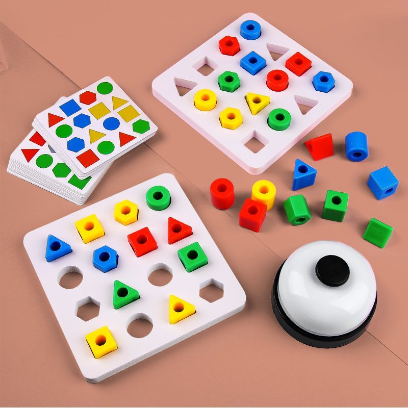 几何形状配对玩具颜色认知图形积木益智亲子互动双人对战桌面游戏