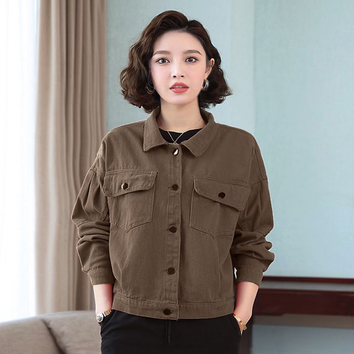 Denim Jacket Women's 2023 Spring New Korean Style Loose Short Internet Celebrity Workwear Small Jacket Spring and Autumn Top