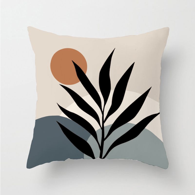 Nordic pillow, modern and minimalist double-sided pillowcase, living room sofa cushion, ins line geometric gray blue_voghion.com