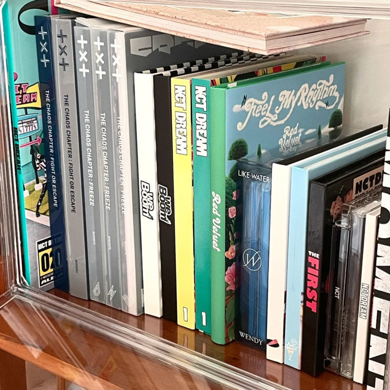专辑收纳盒储物盒周边pb收纳整理盒cd盒小卡展示架亚克力透明防尘