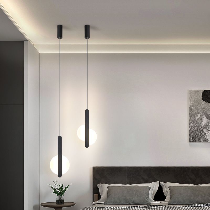卧室床头吊灯现代简约年新款创意客厅网红设计师长吊线小吊灯