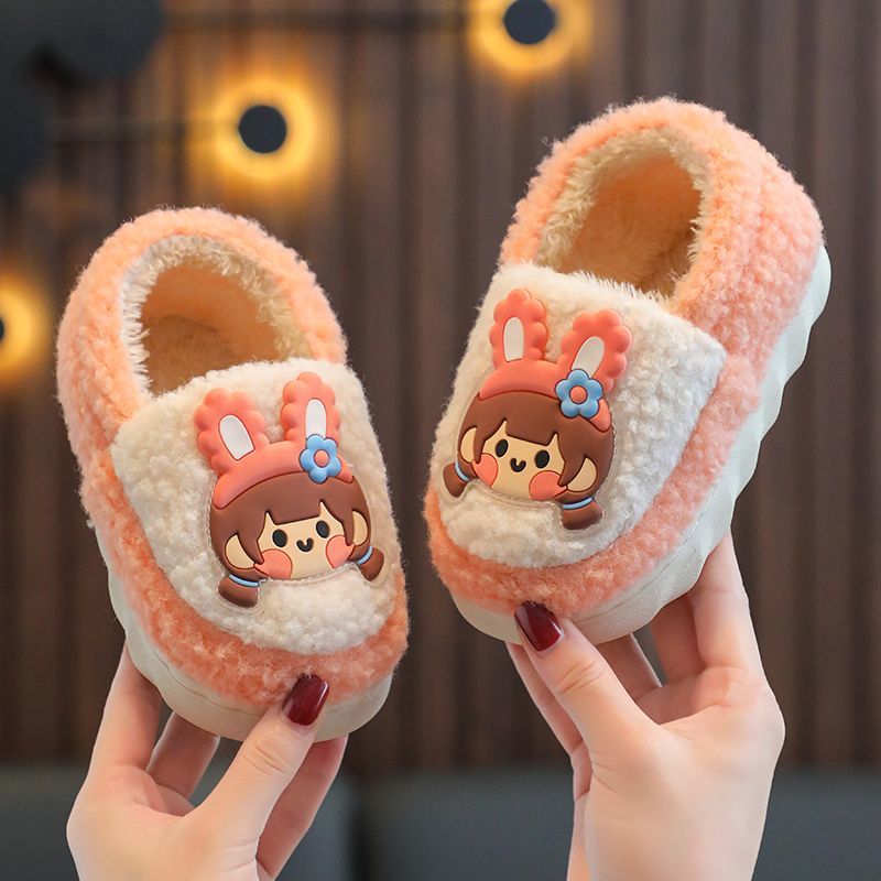 Girls cotton shoes non-slip cold-proof soft bottom foreign style ultra-light heel anti-season British style net red ins baby girl cotton shoes