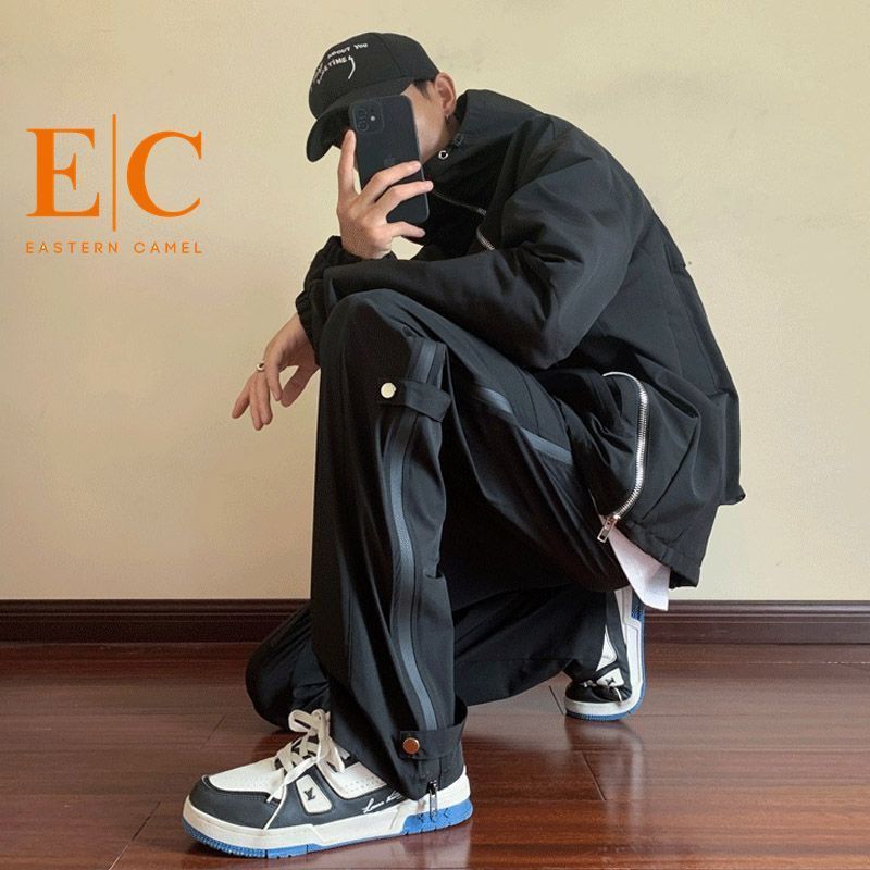 EC搭配冲锋衣的裤子ins高街潮美式机能工装裤男vibe风防水冲锋裤
