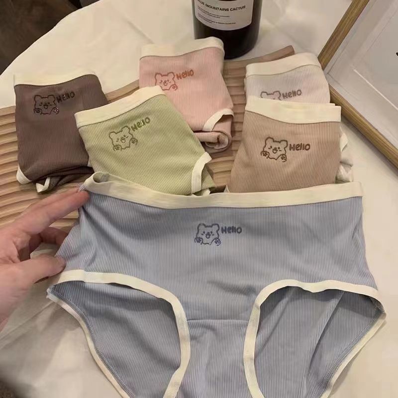 內褲女抗菌純棉襠學生爆款時尚純欲少女中腰全棉舒適可愛三角褲頭