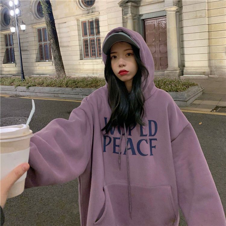 American trendy brand simple letter printed hooded pullover sweatshirt for men hiphop street hip hop style couple tops for women