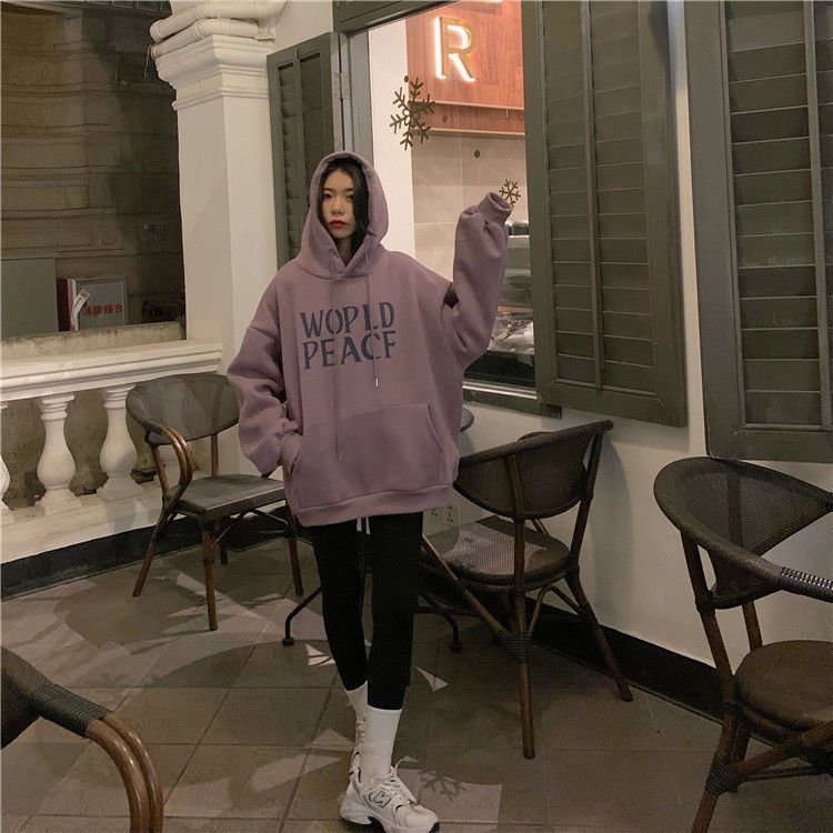 American trendy brand simple letter printed hooded pullover sweatshirt for men hiphop street hip hop style couple tops for women