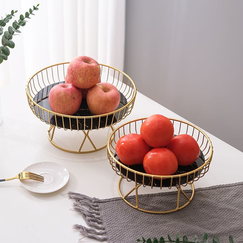 欧式轻奢陶瓷水果盘创意客厅家用水果篮下午茶糖果甜品架点心托盘