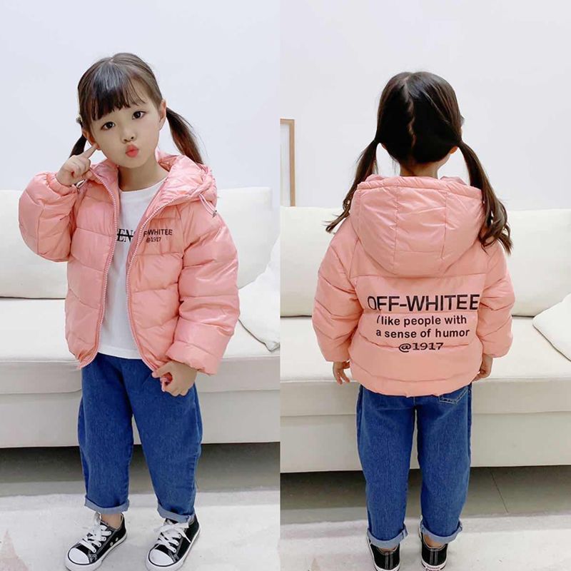 White duck down children's down jacket light and thin boys and girls baby children's children's clothing autumn and winter short warm jacket tide