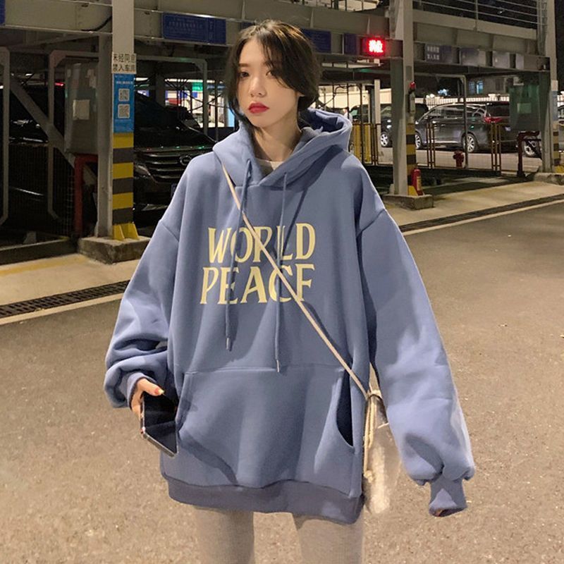 American trendy brand simple letter printed hooded pullover sweatshirt for men hiphop street hip hop style couple tops for women