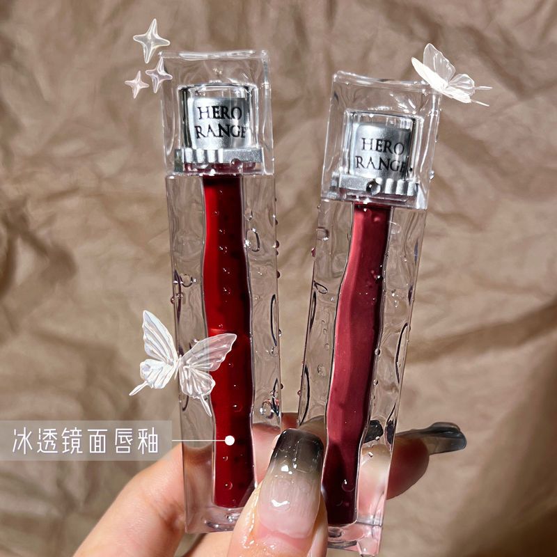 冰透限定新品!水波冰塊水光鏡面唇釉女唇彩唇蜜口純欲風學生平價