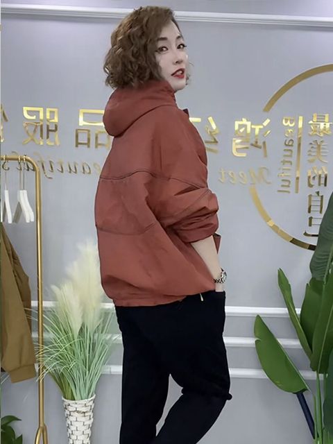 Short cotton coat women's  autumn and winter new fashion foreign style plus size women's loose hooded thickened cotton jacket