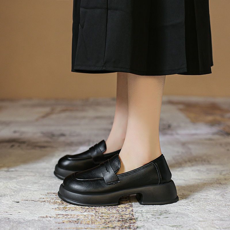 跃臣玛丽珍小皮鞋女2022新款法式复古中跟粗跟英伦风单鞋日系jk鞋